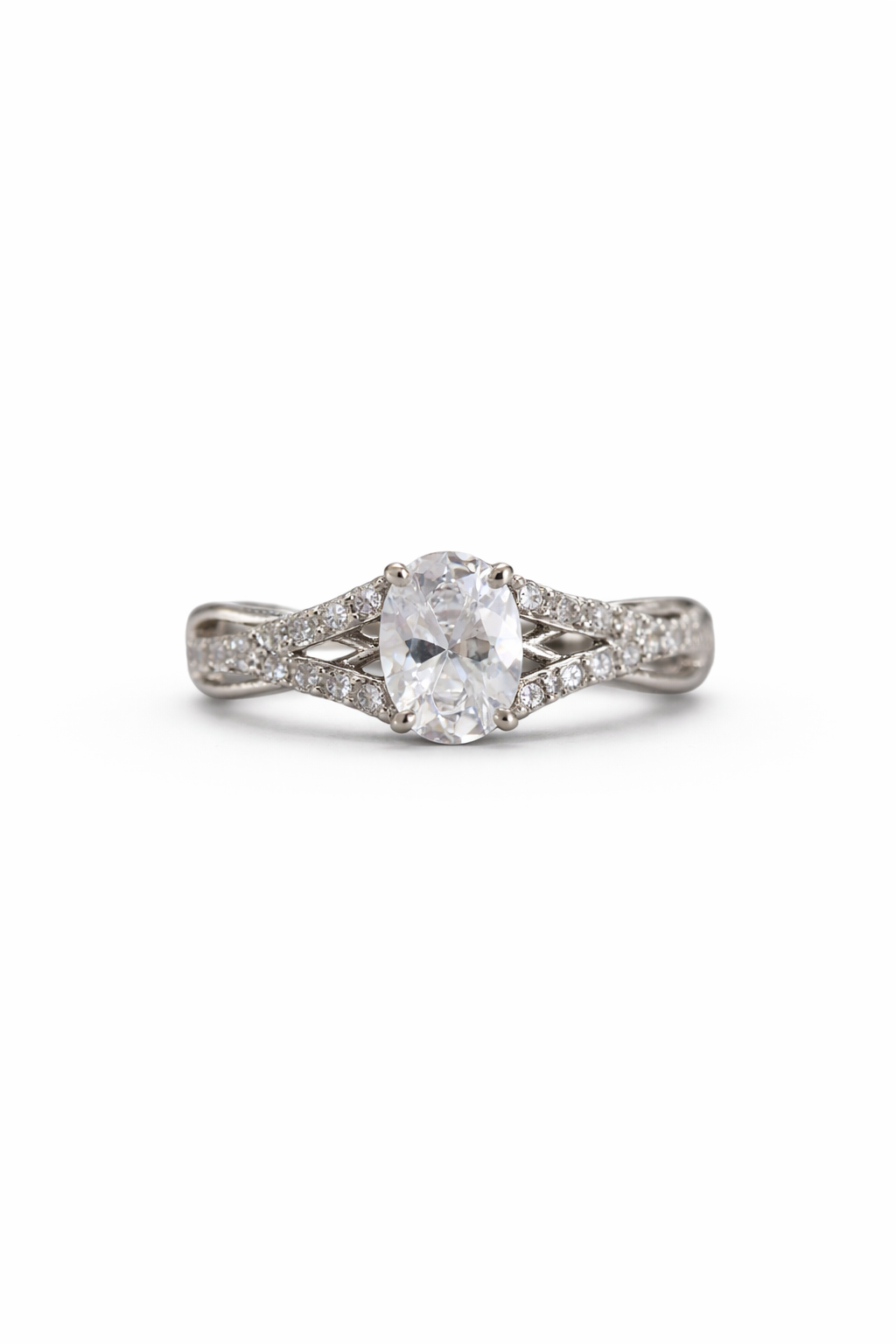 Crystal Embrace Solitaire Ring
