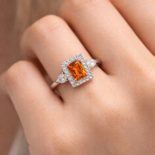 Amber Radiance Silver Ring - Image 4