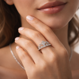 Celestia Heartcrest Tiara Ring - Image 4