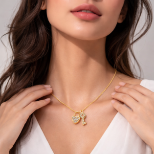 Eternal Keyheart Promise Pendant - Image 2