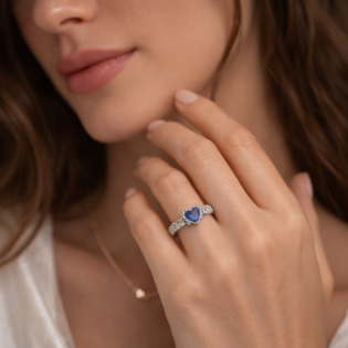 Azure Amore Eternelle Silver Ring - Image 2