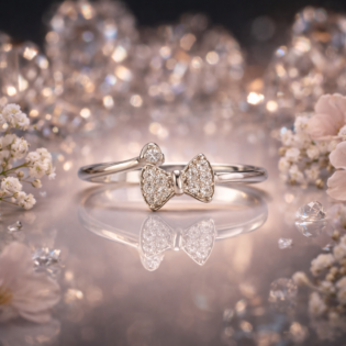Silver Grace Bow Ring