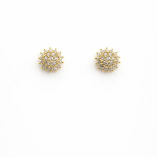 Silver Solara Bloom Stud Earrings