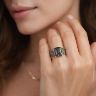 Prismara Eclipse Sovereign Silver Ring - Image 4
