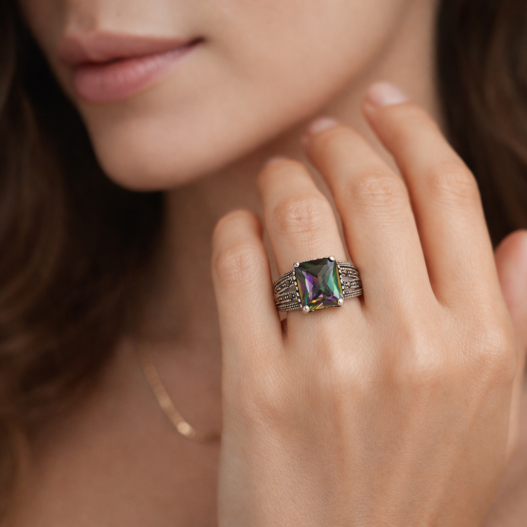 Prismara Eclipse Sovereign Silver Ring - Image 4