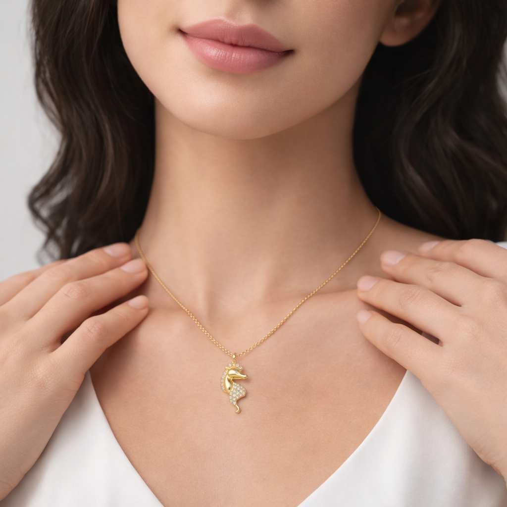 Ocean Crest Seahorse Pendant - Image 2