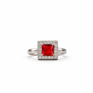 Crimson Crown Elegance Ring