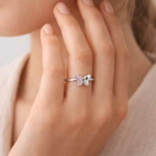 Petalwing Whisper Silver Ring - Image 2