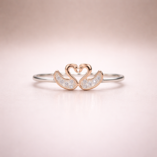 Eternal Swanheart Silver Ring - Image 3