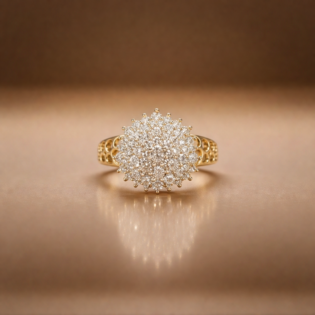 Celestial Bloom Silver Ring - Image 3