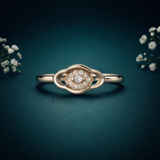 Celestia Bloom Radiance Silver Ring