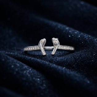 Aurelia Twincrest Silver Ring