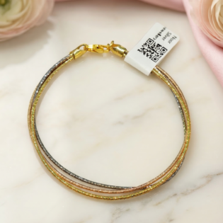 Swaralaya Multi-Line Silver Bracelet