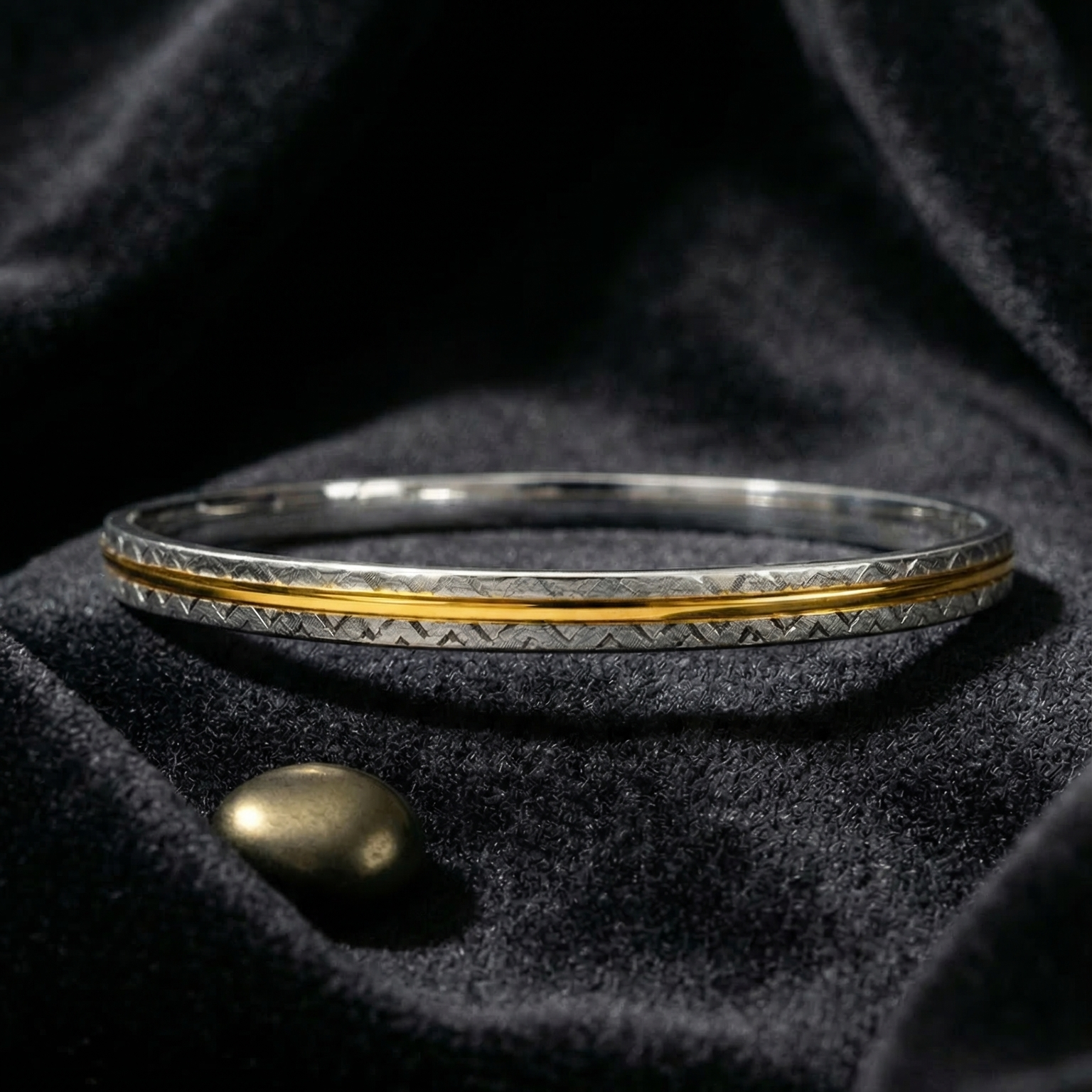 Suryaveer Dual-Line Silver Kada