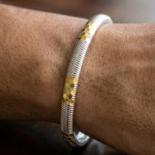 Suryamala Dot Silver Kada - Image 2