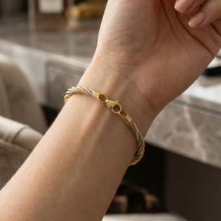 Triveni Twist Silver Bracelet - Image 2