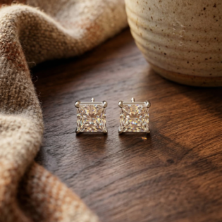 Celestia Prism Solitaire Stud Earrings