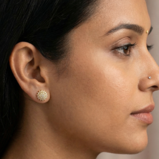 Silver Solara Bloom Stud Earrings - Image 5