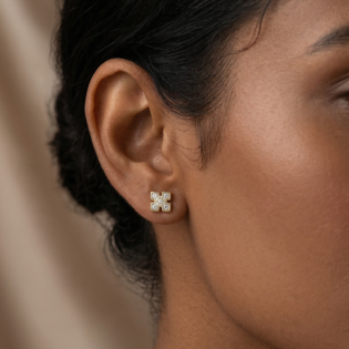 Aurora Quadrant Spark Stud Earrings - Image 2