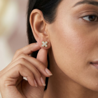 Aurora Quadrant Spark Stud Earrings - Image 4