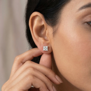 Celestia Prism Solitaire Stud Earrings - Image 4