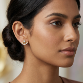 Aurielle Suncrest Silver Studs - Image 4