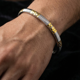 Suryamala Dot Silver Kada - Image 4