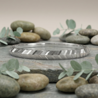 SuvarnRaj Chevron Silver Kada
