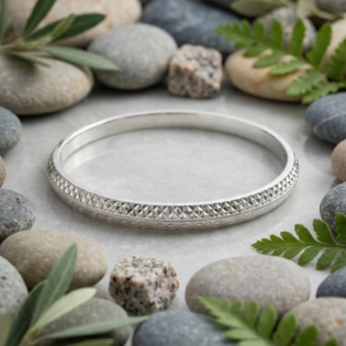 Chandrakant Prism Silver Kada