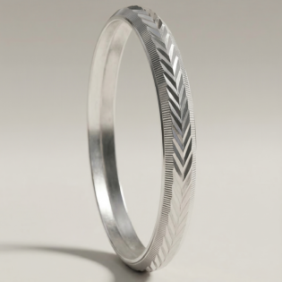 Kanakveer Heritage Silver Kada - Image 3