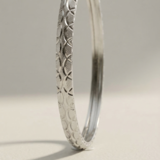 Rudraveer Braided Silver Kada - Image 4