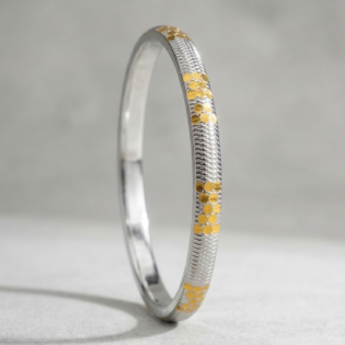 Suryamala Dot Silver Kada - Image 3
