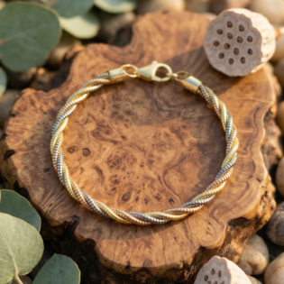 Triveni Twist Silver Bracelet
