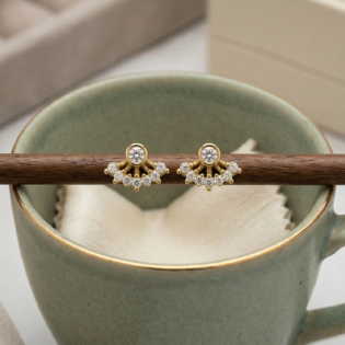 Aurielle Suncrest Silver Studs - Image 5