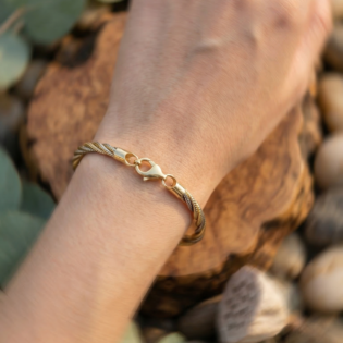 Triveni Twist Silver Bracelet - Image 4