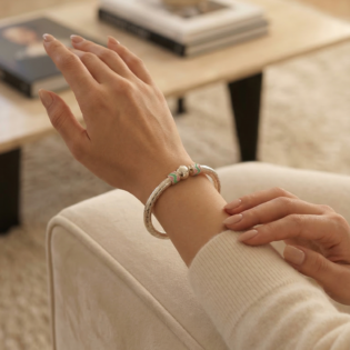 Rangriti Silver Kada Bracelet - Image 3