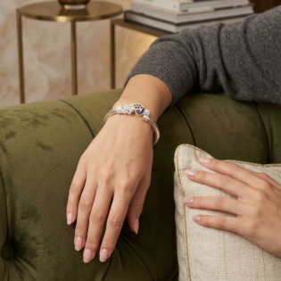 Mayura Raga Silver Kada Bracelet - Image 2