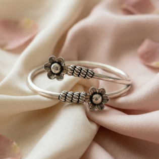 Pushpika Bloom Silver Bracelet