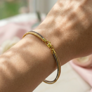 Swaralaya Multi-Line Silver Bracelet - Image 5