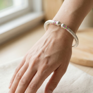 Rang Shringar Silver Kada Bracelet - Image 4