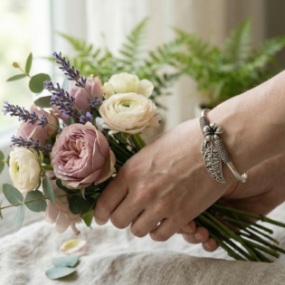 Pushpa Vriksha Silver Kada Bracelet - Image 3
