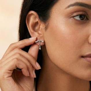 ArcLume Drop Silver Earrings - Image 4