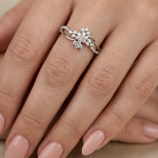 Celestial Blossom Silver Ring - Image 2