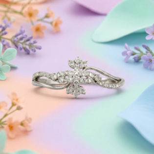 Celestial Blossom Silver Ring