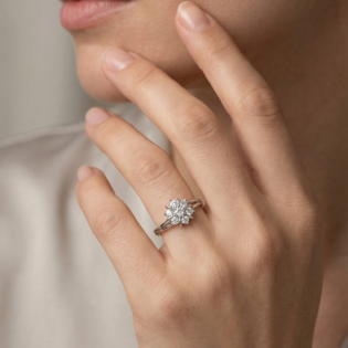 Starlight Bloom Silver Ring - Image 2