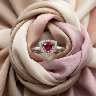 Crimson Trinity Halo Ring