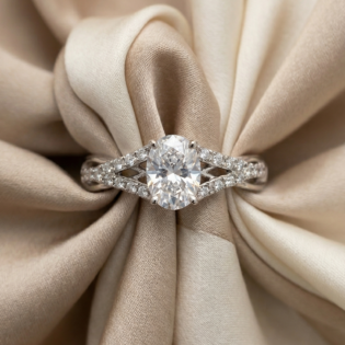 Crystal Embrace Solitaire Ring