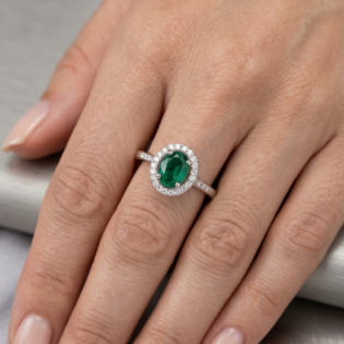 Emerald Radiance Halo Ring - Image 3