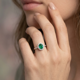 Emerald Radiance Halo Ring - Image 5