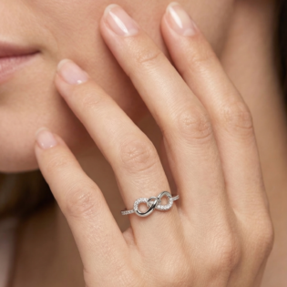Infinity Embrace Silver Ring - Image 3
